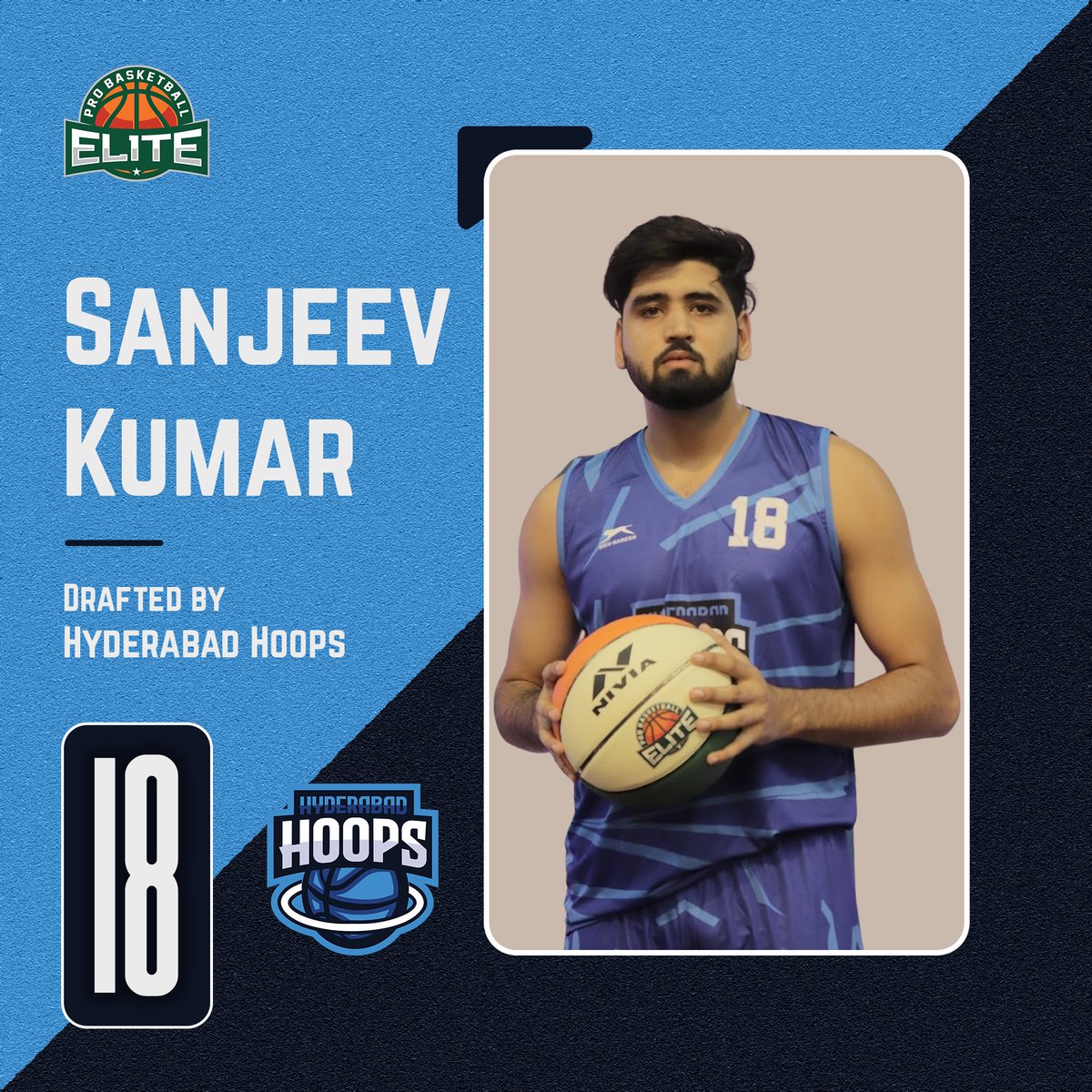 Our hoop fam welcomes the newest member to the team - Sanjeev Kumar who will wear the number 18 and is officially drafted to the hoops!🥶🏀
#basketball #basketballindia #elite #pro #hyderabad #hoops #draftee #teamplayer #champions #newleague #isl #ipl #eliteprobasketball