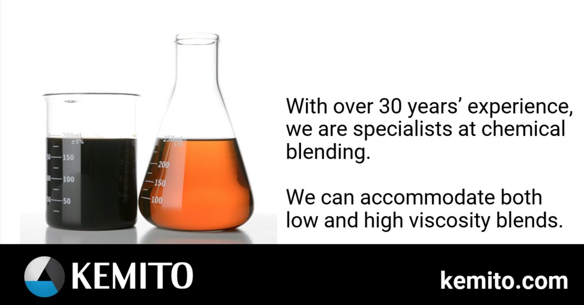 With over 30 years’ experience, we are specialists at #ChemicalBlending.

We can accommodate both low and high viscosity blends.

Connect with our team:
+31 168 745 002
info@kemito.com

kemito.com/specialist-ser… 

#ISOtank #ChemicalBlending #Chemicals