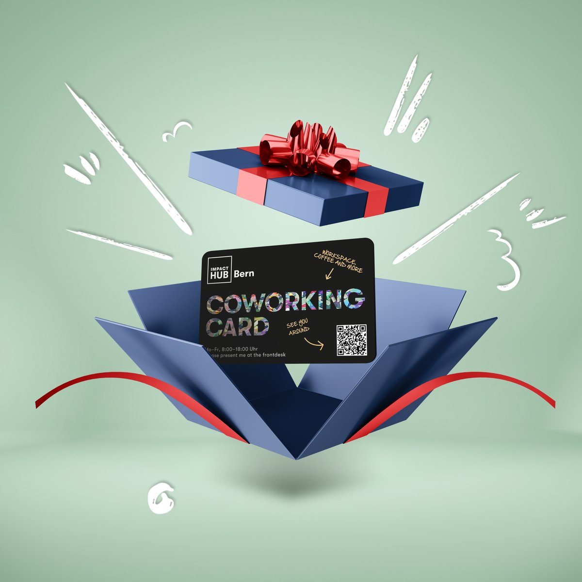 Impact Hub Bern (@impacthubbern) on Twitter photo Hoo hoo Hooo! 🤶🎅 Geschenkidee für alle Weihnachtswichtel ✨ Die glitzernde Coworking Card vom <a href="/impacthubbern/">Impact Hub Bern</a> für ein produktives 2023 ✨ Fürs spontane Arbeiten im Coworking Space, gültig für 10 Halbtage oder 5 Ganztage. 😋👉 Mehr Infos hier: bern.impacthub.net/coworking-tage… Hoo hoo Hooo! 🤶🎅 Geschenkidee für alle Weihnachtswichtel ✨ Die glitzernde Coworking Card vom <a href="/impacthubbern/">Impact Hub Bern</a> für ein produktives 2023 ✨ Fürs spontane Arbeiten im Coworking Space, gültig für 10 Halbtage oder 5 Ganztage. 😋👉 Mehr Infos hier: bern.impacthub.net/coworking-tage…