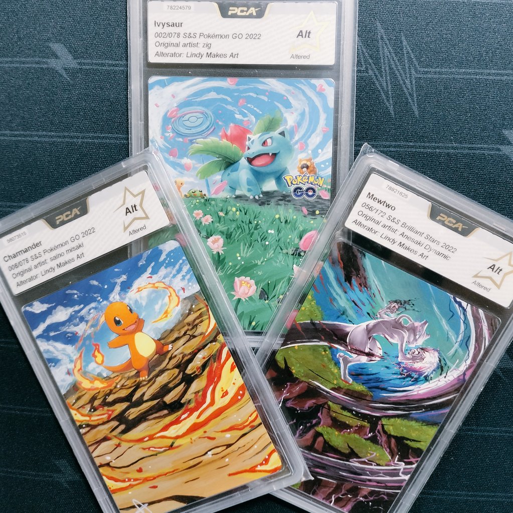 LindyMakesArt's tweet photo. My submission from @pcagrade came back yesterday and I cannot be more excited! ππ
#pca #professionalgrading #tcg #slabs #tradingcards #tradingcardgame #gradingservices #collector #pokemoncards #pokemomcard #pokemonart #smallartist #smallartaccount https://t.co/mCpMcNrDgY