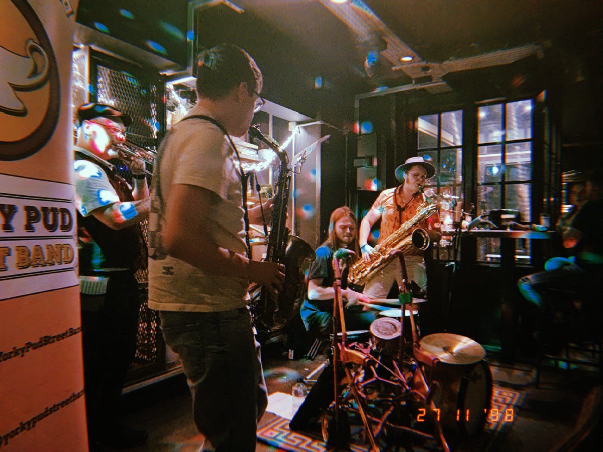 PudBand's tweet photo. what a great way to spend a Sunday night! Last week blasting out the tunes in @kennedysyork . Catch us back here soon 🤞🏼🤞🏼#york #yorkmusic #band #yorkband #trumpet #sax #drums https://t.co/05rTO4yvi4