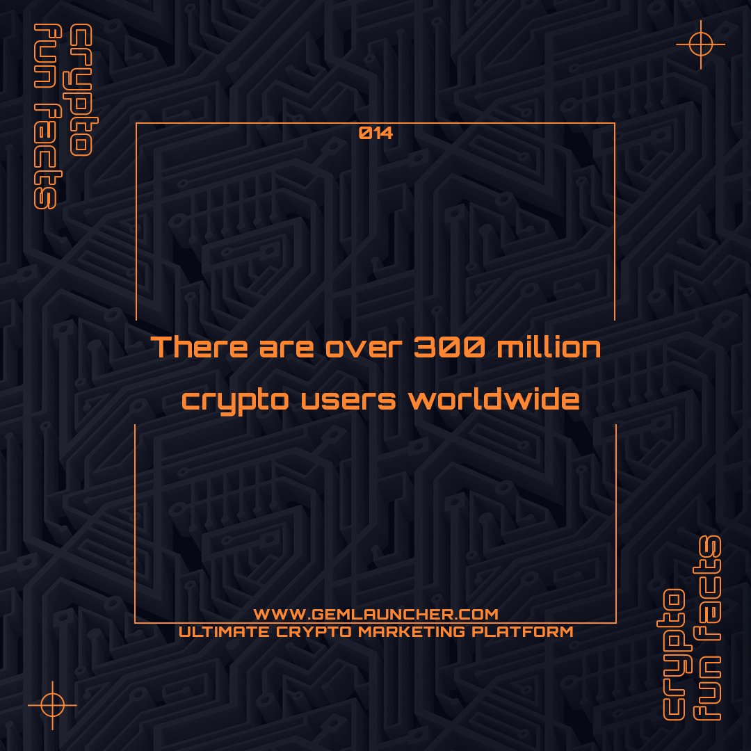 GemLauncherCom's tweet photo. Number of crypto users - Crypto population #cryptocurrencies #Crypto #NFT #NFTs #bitcoin #Metaverse #Binance https://t.co/42Acvam7Fj