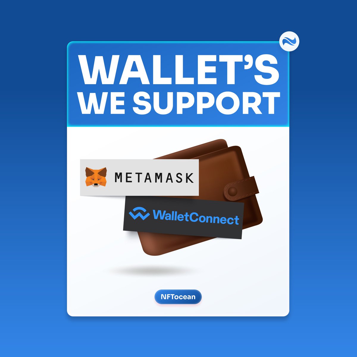 NFTocean_market's tweet photo. You can Connect to NFTocean by #Metamask extension or you can use #Walletconnect protocol to connect by your mobile or any other devices!
By Walletconnect protocol you can use wallets like #Trustwallet , #Rainbow #Atomic_wallet #coinbase_wallet and etc.
enjoy the journey! 💙✨😍 https://t.co/ln6Ad3Ke6T