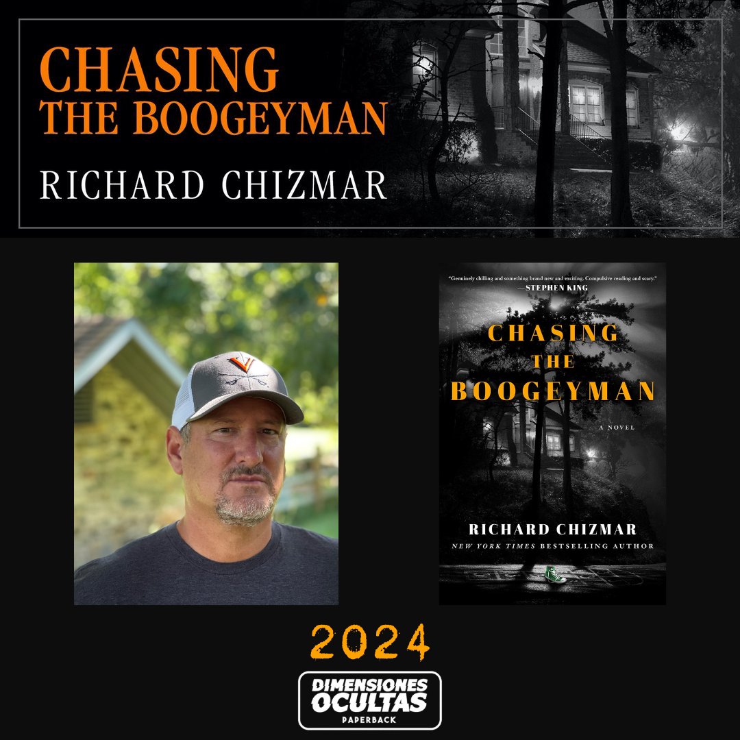 eddimocultas's tweet photo. Estrenamos la cuenta de Twitter con una gran noticia. Es un libro que nos apasiona y le vamos a dar todo el cariño que se merece. En 2024 llega @RichardChizmar con #ChasingtheBoogeyman a Dimensiones Ocultas https://t.co/AlgFn4Twss