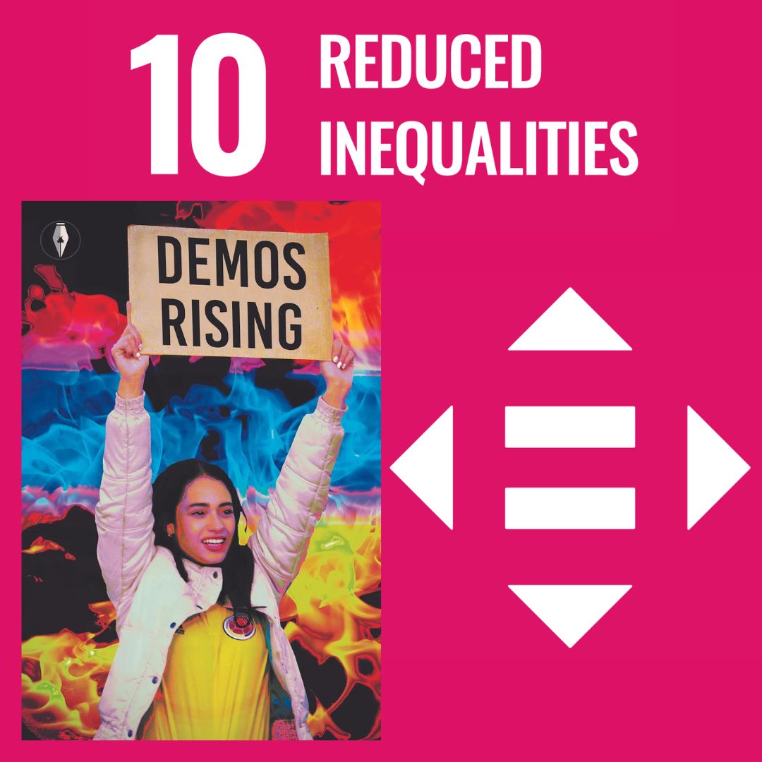 It's Day10 of #17Booksfor17SDGs and it's the @UN's #ReducedInequalities.
We've chosen Demos Rising from @fly_press.
Amongst current and historic injustice, the voices of people in need of democracy and freedom of speech are elevated by 29 international creatives.
#CitiesofLit