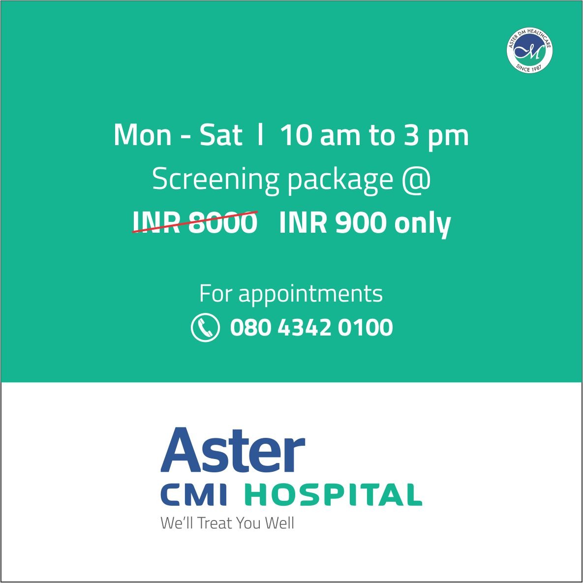 asterbangalore's tweet photo. Aster CMI presents Aster V-Care - screening for patients over 60 with medical conditions.
๐: Mon-Sat
๐: 10 am - 3 pm
Screening package at โน900
For appointments ๐ 080 4342 0100
#Screening #DiseaseScreening #Diabetes #Hypertension #CarotidScreening #VenousScreening #AsterCMI https://t.co/VLkYRjuvvg
