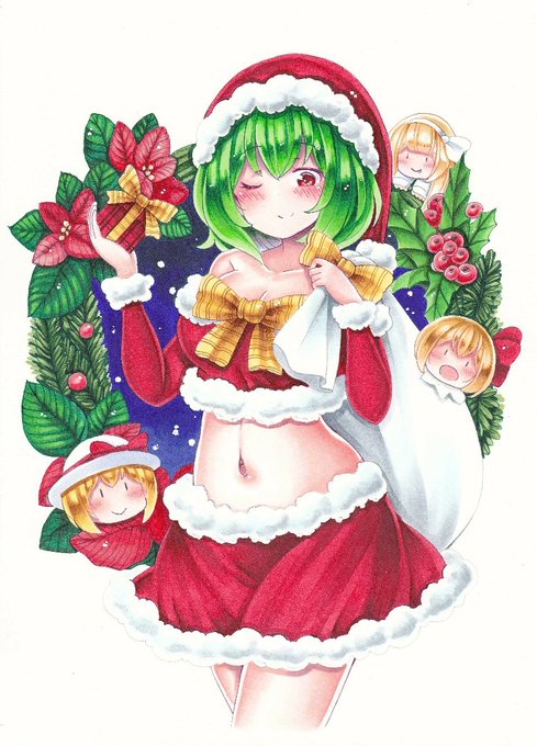 今年はクリスマス絵無理かも…なので去年描いたクリスマス絵を(*'ω`*)

描けるんだったら神綺ママにしたい。 