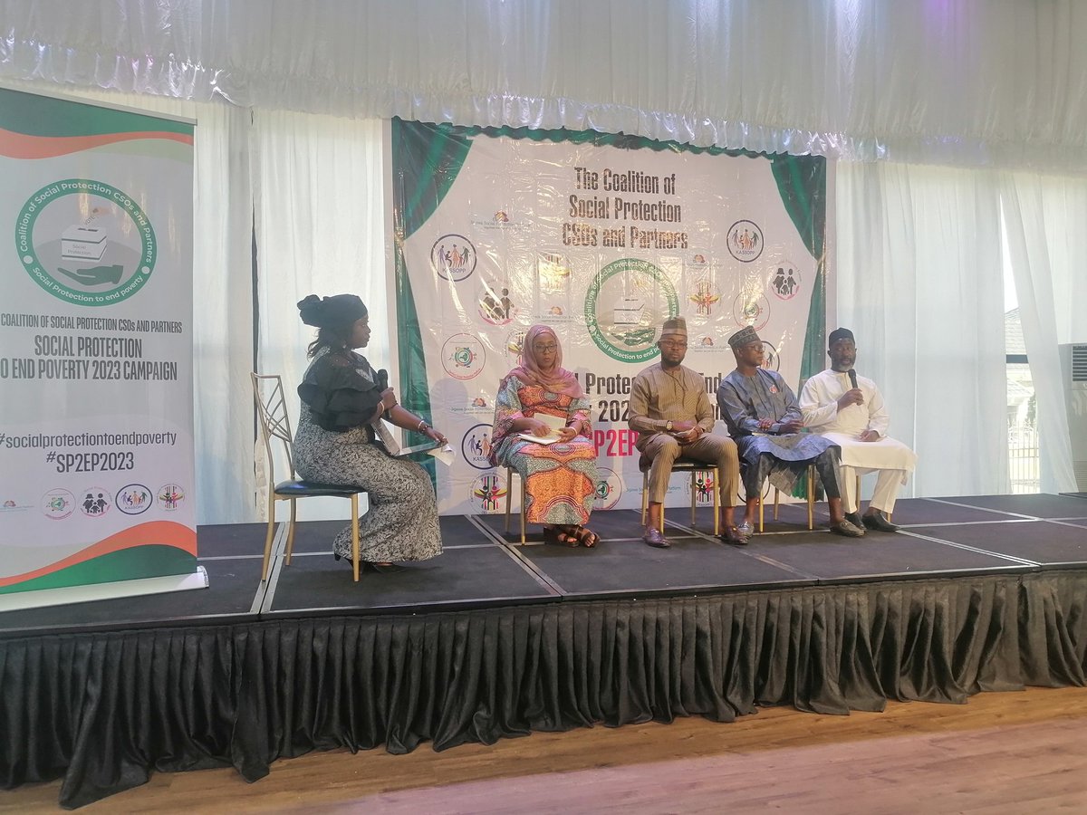 nspan_'s tweet photo. The Civil Society is a partner that works to improve outcomes of interventions. We present evidence of issues and gaps that need to be addressed  to improve on the delivery of #socialprotection-panel discussion @#SP2EP2023 @UKinNigeria @ACF_Nigeria @savechildrenNG https://t.co/r3wDEaqVsS