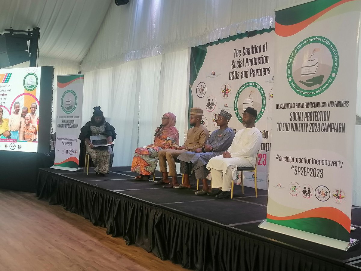 nspan_'s tweet photo. The Civil Society is a partner that works to improve outcomes of interventions. We present evidence of issues and gaps that need to be addressed  to improve on the delivery of #socialprotection-panel discussion @#SP2EP2023 @UKinNigeria @ACF_Nigeria @savechildrenNG https://t.co/r3wDEaqVsS