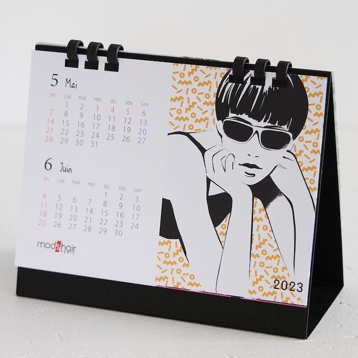 okoisno1's tweet photo. イラストを担当しました『mod’s hair 2023��レンダー』のイラストは歴代のヘアスタイリングとSDGsがテーマになっております。素敵なヘアスタイリングがたくさんでした！ https://t.co/vZT2ipcf3Y