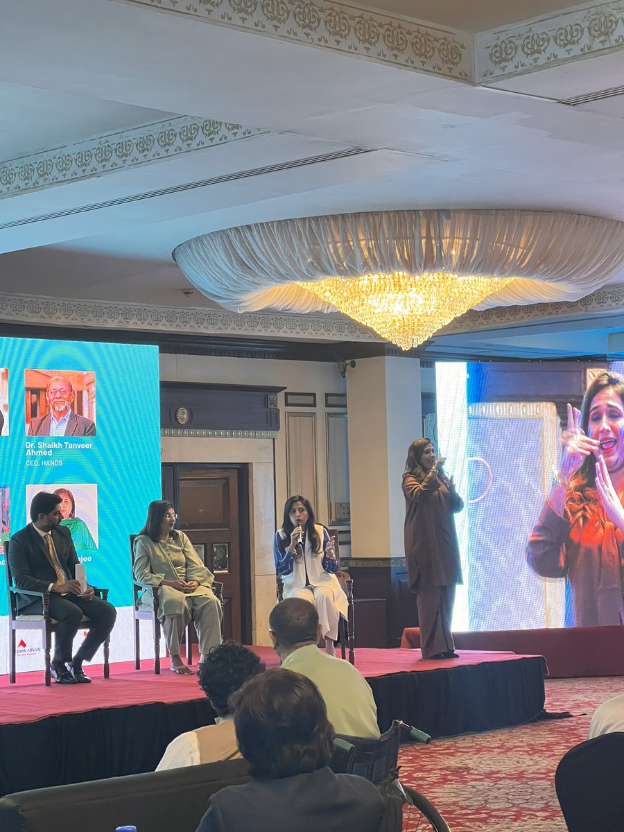 connect_hear's tweet photo. Ms. Arshia emphasizing the importance of equitable environment in the hiring process and company culture at @EngroCorp @EngroFoundation 

#IDPwD2022 #5yearsofCH https://t.co/KsIp80IJdz