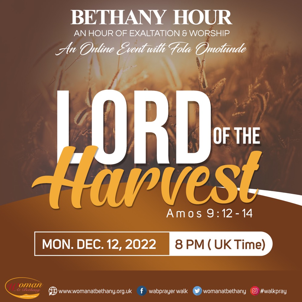 Womanatbethany's tweet photo. Bethany Hour - https://t.co/GBq2LD4sZG Monday 12 December 2022- An hour of intense worship and exaltation with Fola Omotunde https://t.co/xORkn2otBf
