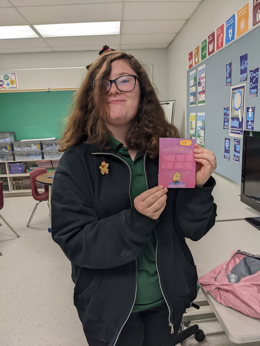 sandramtheobald's tweet image. 🎉Our very own HACKERGAL Ambassdor - Getting ready for Wednesday&apos;s Hackergal Day!! Congrats on your hard work &quot;C&quot;!  @thehackergals   @SJCHSSPARTANS   #LetsCodeCDSBEO #CSEverywhere