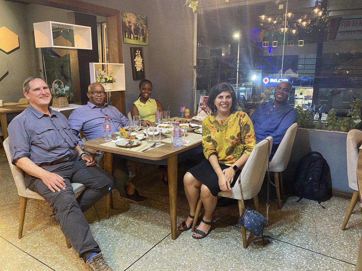 Prerna Banati (@banatiprerna) on Twitter photo A regular Monday night talking agriculture reform with the prolific Profs <a href="/FredBinka/">Binka Fred</a>, Philip Adongo and David Ross over Thai food in Accra. A regular Monday night talking agriculture reform with the prolific Profs <a href="/FredBinka/">Binka Fred</a>, Philip Adongo and David Ross over Thai food in Accra.
