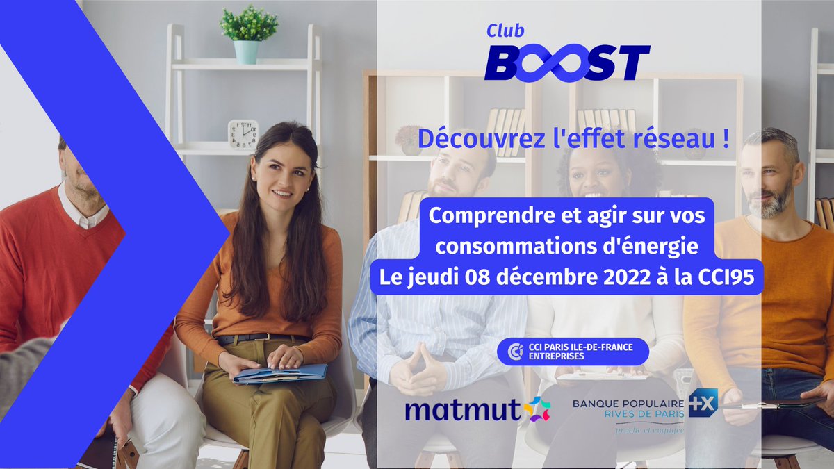 CCI_95's tweet photo. J-2 #ClubBoost Comprendre et agir sur vos consommations d'#énergie
Rendez-vous le 08 décembre de 9h à 12h à la CCI Val-d'Oise
Je m'inscris : https://t.co/n3aCHMudAi
> Comprendre ses factures d'énergie
> Agir sur ses consommations
> Produire son énergie
@CCI_Paris_IdF
@PKuchly57 https://t.co/6wpJOZiFQ3