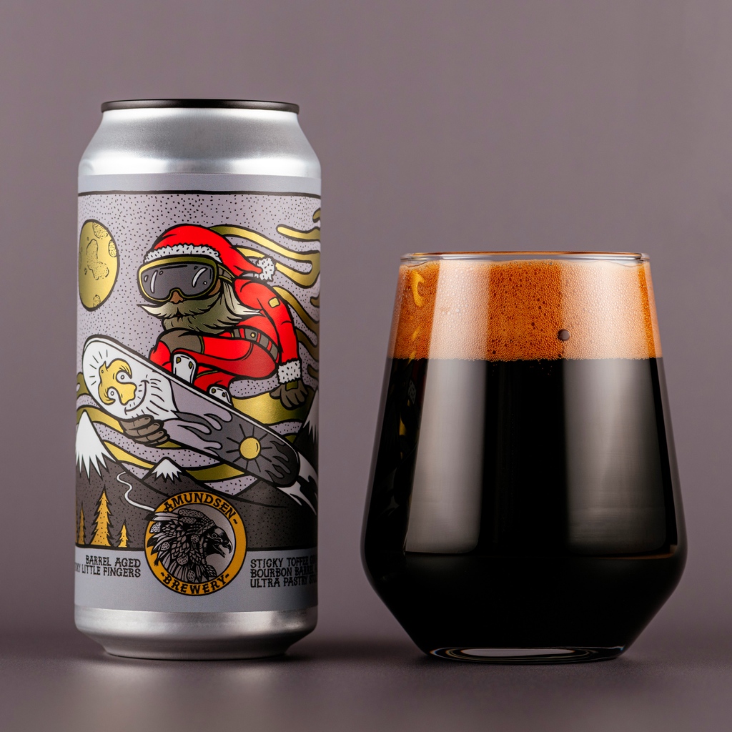 🎅 🍻Christmas BEER SPOTLIGHT 🍻🎅:  BA Sticky Little Fingers Pastry Stout

The barrel-aged version of our Stick Little Fingers Pastry Stout.💫

We're not messing around with this festive firecracker.🧨

Find cans now online and in good bottle shops.🎁