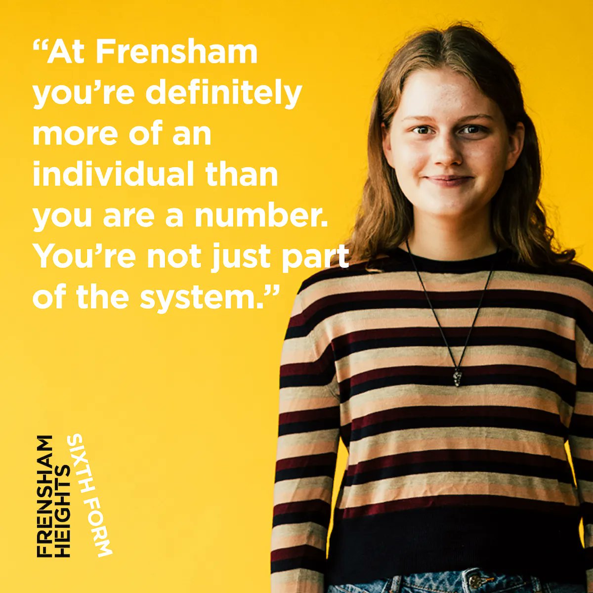 FrenshamHeights's tweet photo. Our sixth form is different. Strong relationships and accountability stem from students meeting with their tutor every day, while opportunities and a sense of belonging comes from being part of whole-school life. 
We still have places for September 2023. Get in touch today. https://t.co/jLG5hjS38Y