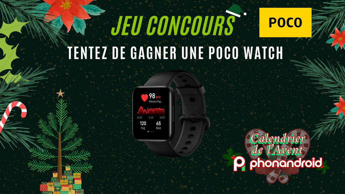 phonandroid's tweet photo. #Concours : tentez de gagner une Poco Watch !

Pour participer : 
☑RT
☑ Follow @phonandroid &amp; @POCOFrance

Jusqu'au 7/12/22, 12h pour participer.  

Le gagnant sera tiré au sort et contacté en MP.

Bonne chance à tous ! 🍀 https://t.co/Vq72KKZg7F