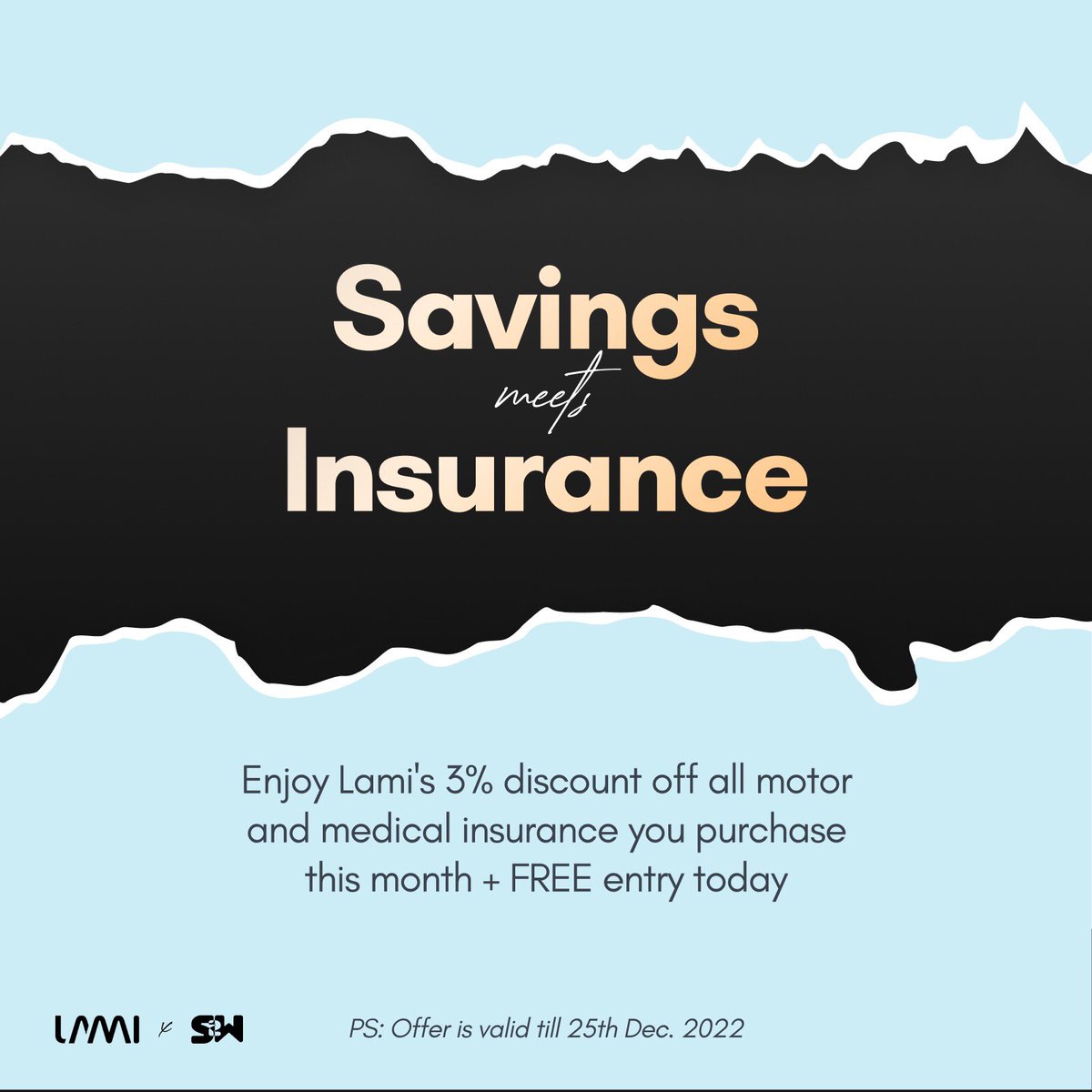 Save_2_Win's tweet photo. Our friends @lami_insurtech have a 3% discount when purchasing motor or medical insurance. 

Here’s the best part, the first 10 people will get a FREE entry into the Save2Win promotion and the 11th will receive a 50% discount for their first entry. 

Go purchase an insurance now! https://t.co/QgSNbRN4Xb
