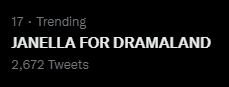ashleygraham567's tweet photo. eto ang totoong trending... nasa PH trends
diba mga ka #JaneShua LOLL

JANELLA FOR DRAMALAND
#JaneNella | #Darlentina https://t.co/pcevFl2OEU