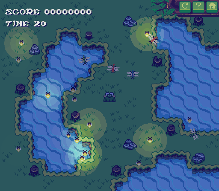 DinPixels's tweet photo. We're happy to share our game for the 20 Second Game Jam about our cute little frog, Froggy!

Stretch out Froggy's tongue and catch as many bugs as you can under 20 seconds: https://t.co/ixCSzALfhz

#gamejam #indiedev #gamedev #pixelart https://t.co/mUInuUpoVb