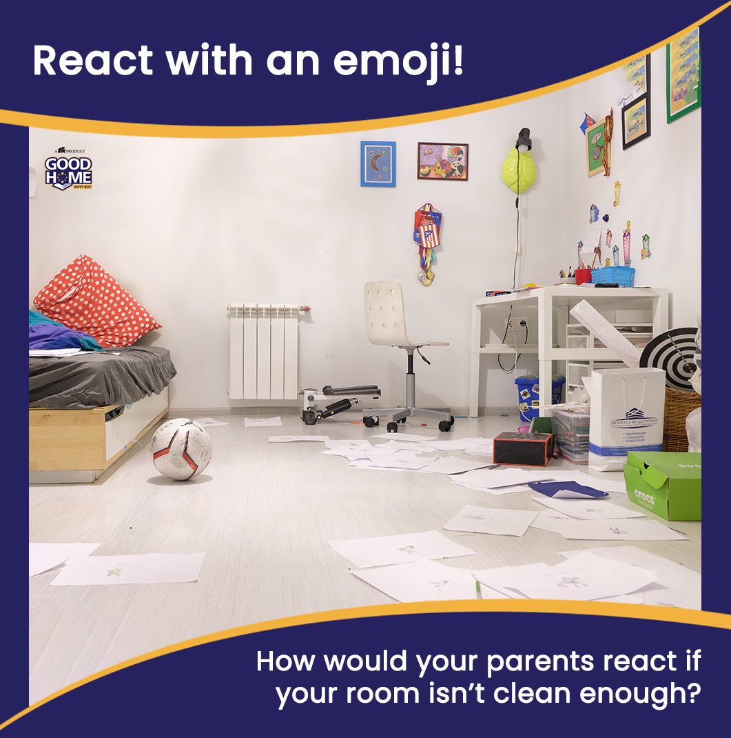 goodhomettk's tweet photo. We know all parents love a Good Home, so tell us how they'd react on seeing your room!
Tell us with an emoji in the comments.
.
.
.
#GoodHome #HomeCare #Hygiene #Clean #Cleaning #CleaningHacks #Cleanliness #Love #FreshAlIDay #Freshness #Healthcare #Homecare #Essentials #Healthy https://t.co/WSB1lWxRYg