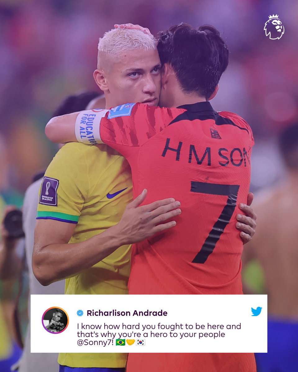 premierleague's tweet image. Respect between @SpursOfficial team-mates 🤝

#FIFAWorldCup