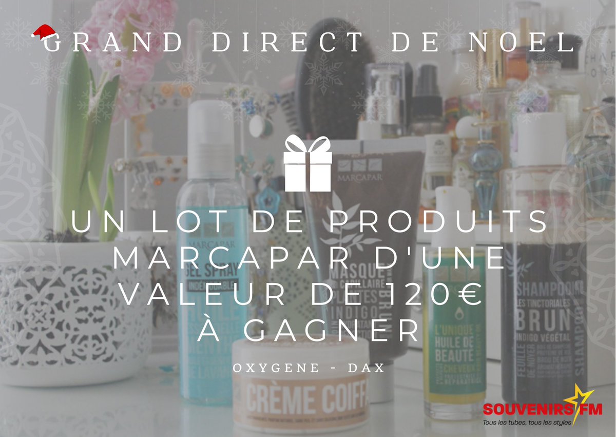 🎁 RDV ce vendredi pour tenter de remporter un lot de produits Marcapar d'une valeur de 120€ comprenant: une crème hydratante 100% naturel, un chouchou, une brosse tangle teezer, une huile unique, une mousse coiffante, et un gel coiffant. Oxygène By Alexis