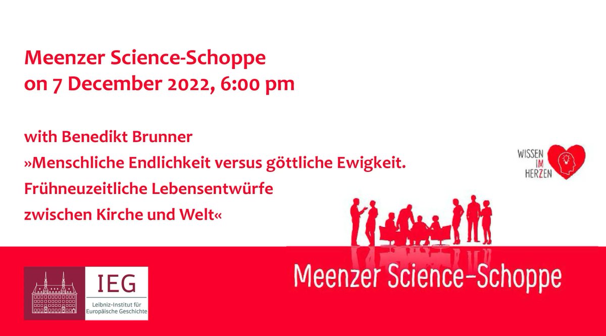 As part of the MAINZER WISSENSCHAFTSALLIANZ, the IEG invites you to join the digital #ScienceSchoppe Fall/Winter-Edition tomorrow at 6 pm and listen to IEG member @BenBrun86 talk about early modern lif designs!
More info:buff.ly/3FqxT7X