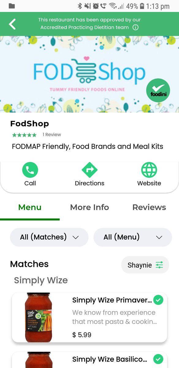 We're excited to partner with <a href="/getFoodini/">Foodini</a> to make it easier for people with #IBS to access delicious #lowFODMAP #allergenfriendly foods &amp; supplements. Download the #Foodini App to find a a restaurant or cafe with safe eating options near you!