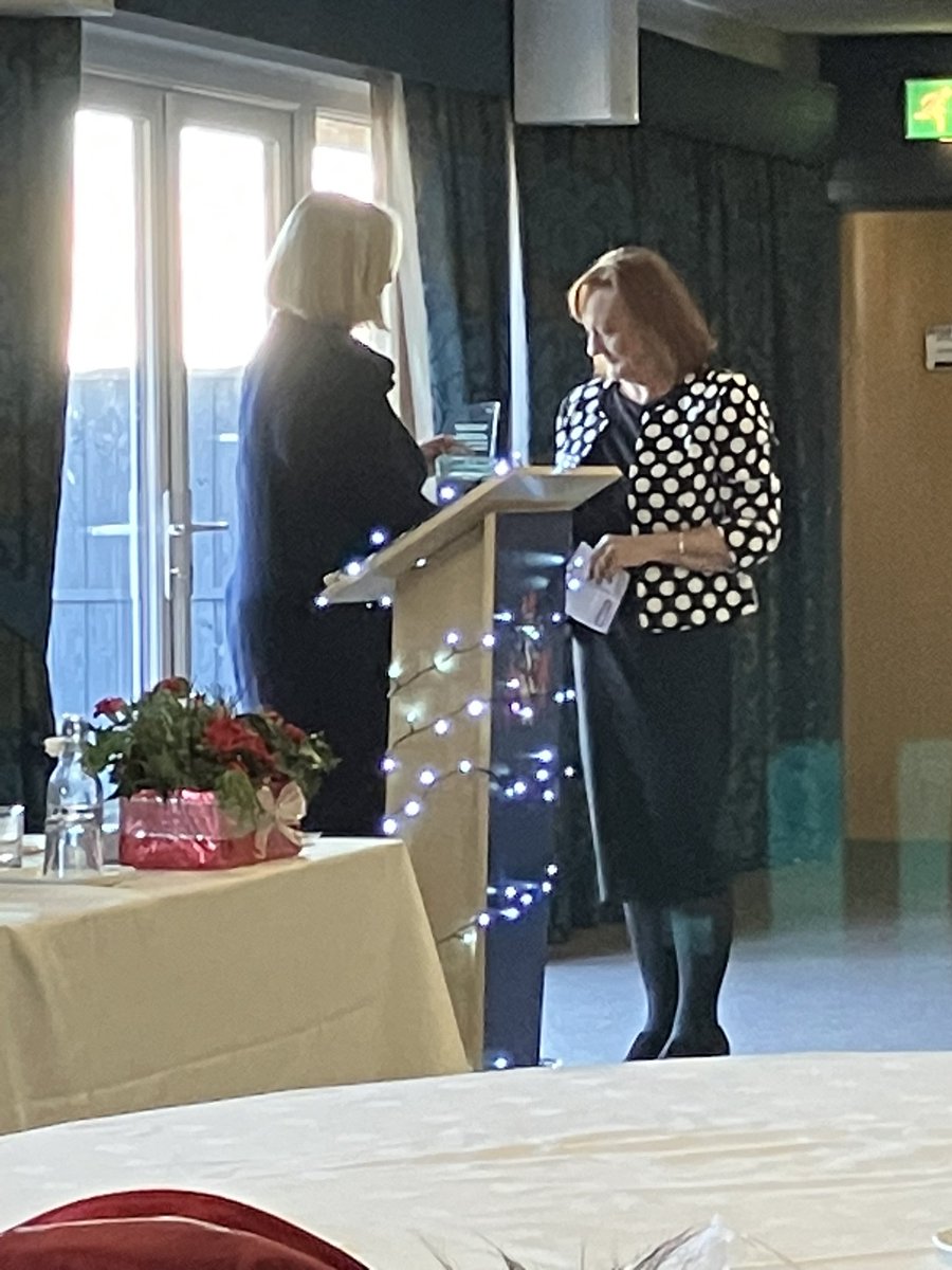 Avril Bracey <a href="/CarmsCouncil/">Cyngor Sir Gâr</a> accepting the <a href="/PGGCWWCP/">West Wales Regional Partnership Board</a> #WWRPBawards2022 #OutstandingAchievement on behalf of Mark Evans
