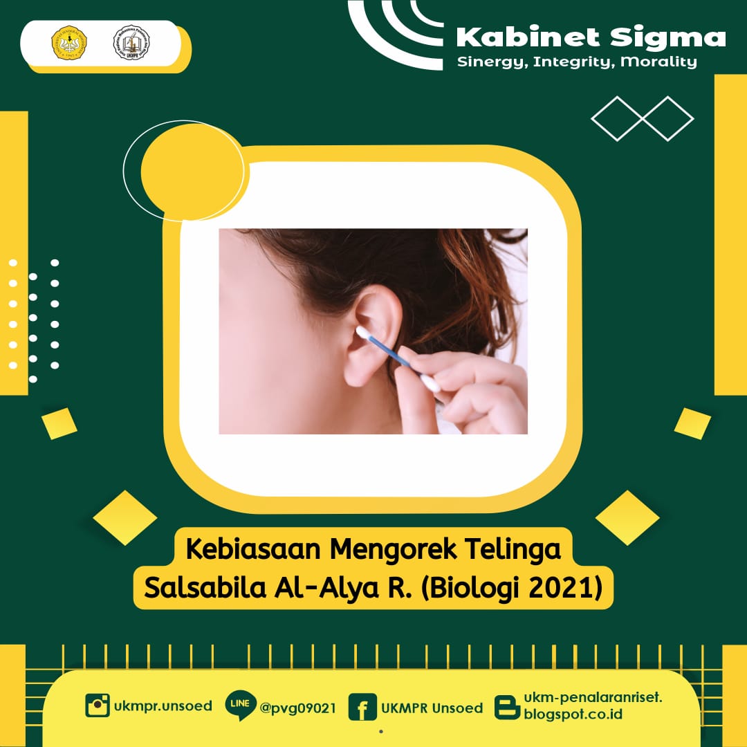 [KAJIAN UKMPR]

Salam Riset!!! Sukses!!!
Hello guys, kali ini kajian UKMPR kembali hadir nih. 

KEBIASAAN MENGOREK TELINGA 
SALSABILA AL ALYA RIDZQYA 
BIOLOGI (2021) 

Yuk disimak!
Semoga bermanfaat

ukm-penalaranriset.blogspot.com/2022/12/kajian…