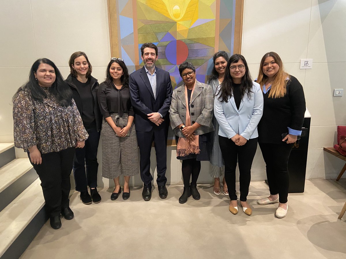 Great meeting with Justin Bassi <a href="/BassiJustin/">Justin Bassi</a> Executive Director <a href="/ASPI_org/">ASPI</a> - fantastic conversations on women in security/ tech, China, Indo-Pacific. Many thanks to all who made it for the lunch and a special thanks to <a href="/GrewalBaani/">Baani Grewal</a> <a href="/pulkit_mohan/">Pulkit Mohan</a> <a href="/VatsAntara/">Antara Vats</a> <a href="/Shimona_/">Shimona Mohan</a>