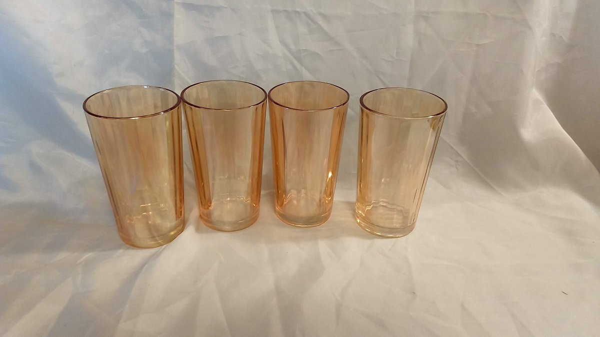 Excited to share the latest addition to my #etsy shop: Vintage Ribbed Optic Iridescent Marigold Tumblers set of 4 etsy.me/3P2ZXSa #vintageglass
#glasstumblers
#watertumblers
#vintagetumblers
#iridescentglass
#ribbedopticglass
#iridescentamber
#vintagebarware