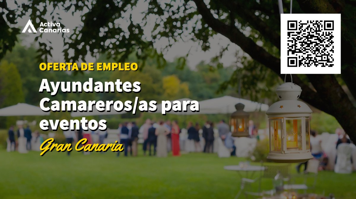 activa_canarias's tweet photo. ¡¡URGENTE!! Estamos seleccionando a AYUDANTES DE CAMAREROS/AS en Gran Canaria para EVENTOS. Accede a este enlace para conocer los requisitos del puesto e inscríbete si cumples el perfil  https://t.co/wDKGW7gD3a
#empleo https://t.co/Yguzr6MXmx