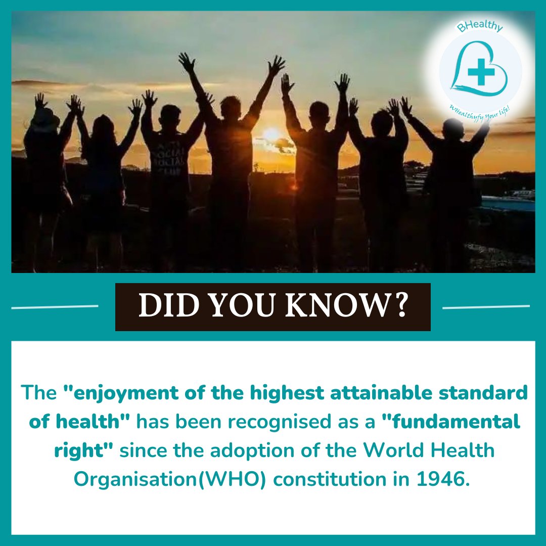 WHealthyfy's tweet photo. Here are some facts about human rights to health which you might have not known.
Source: https://t.co/iMbtX1besx
#Whealthyfy #Bhealthy #healthcheckup #healthcare #tests #offer #goodhealth #testing #wellness #healthylife #funfacts #didyouknowfacts #humanright #WHO #healthright https://t.co/boaCnYoynw