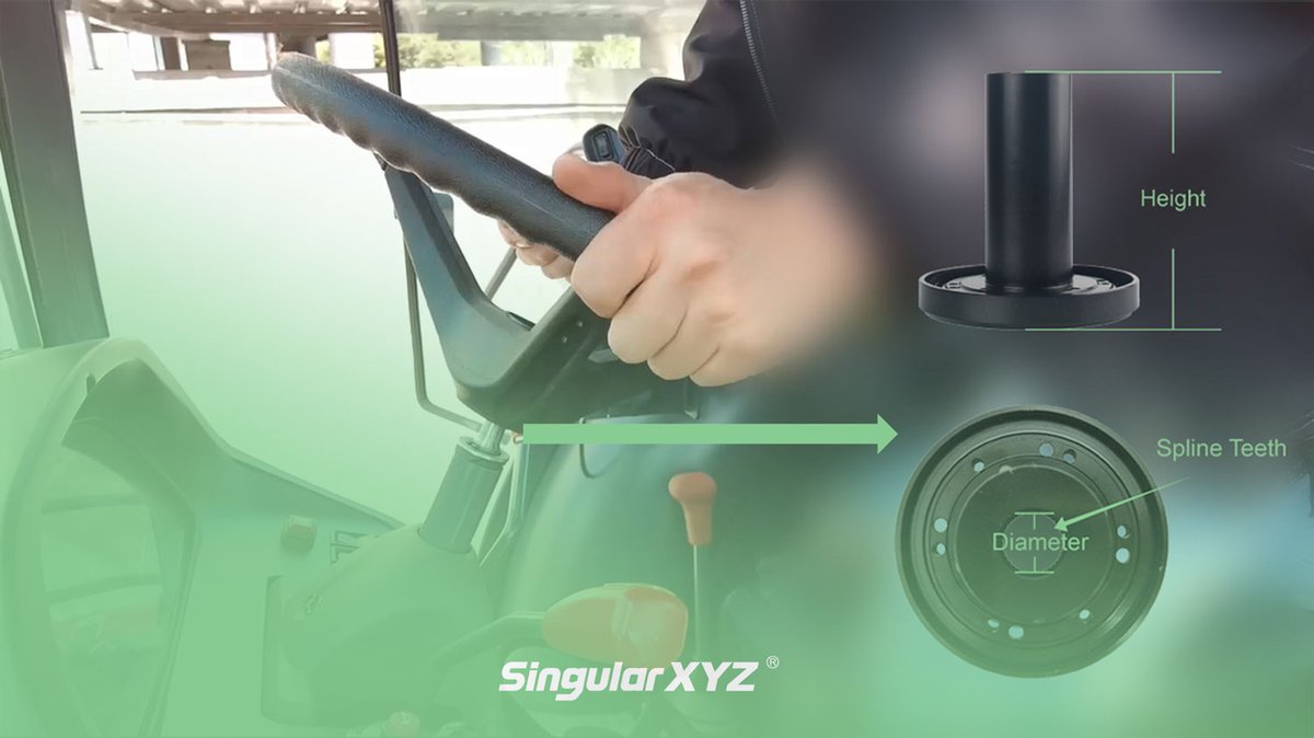 How can the SAgro100 autosteer system fit most #tractor models?
Every tractor has a steering shaft to control the direction of motion. And we provides spline sleeves with different heights, number of spline teeth &amp; diameters to suit different models 
#farmlife #farmer #tuesday