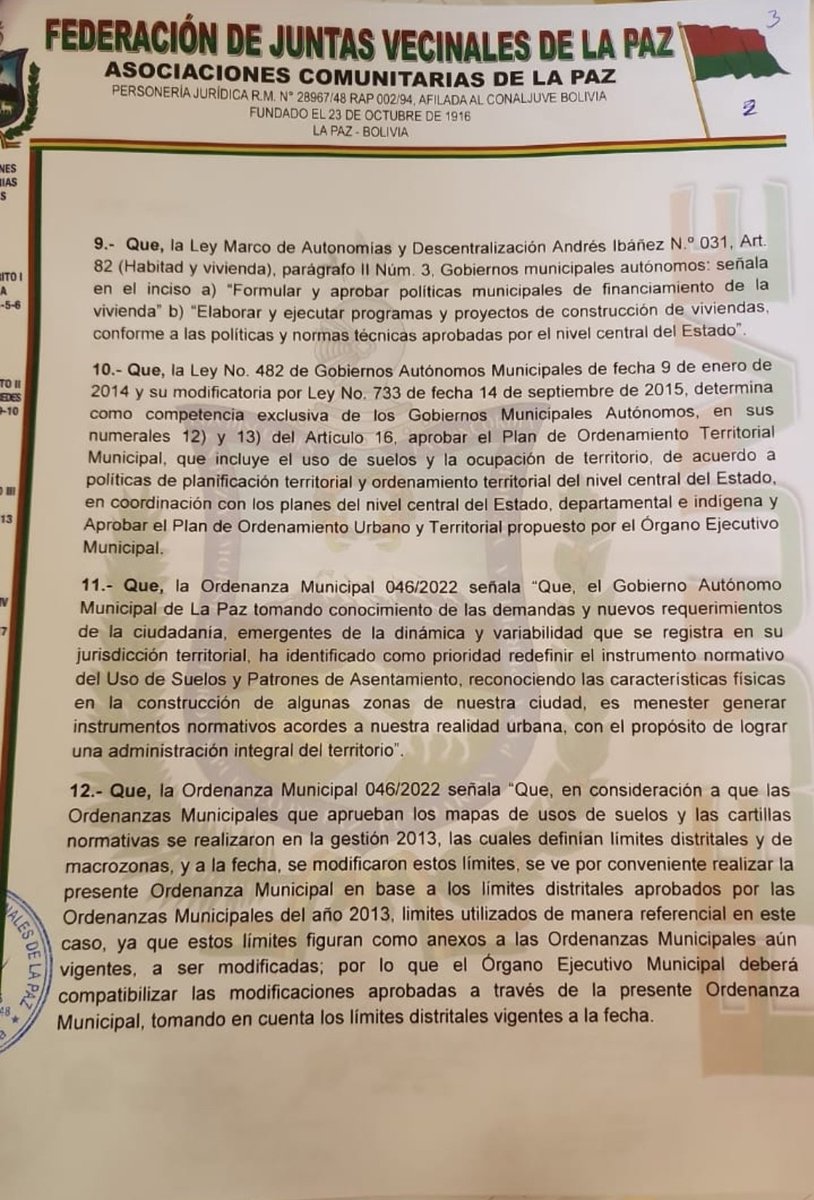 OscarSogliano's tweet image. 🛑VOTO RESOLUTIVO FEJUVE LA PAZ🛑
El hecho de "destruir" es algo fácil; el verdadero desafío es #proponer y #aportar. Este es el  único camino para emprender el desarrollo y la planificación integral; de la mano con las organizaciones vivas del municipio. Felicidades vecinos