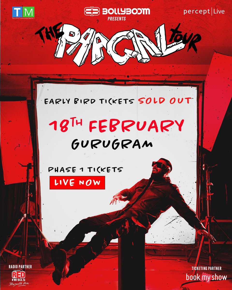 Early bird tickets are SOLD OUT!! Gurgaon, show some love for your <a href="/Its_Badshah/">BADSHAH</a> and grab the tickets right away for his first Paagal India Tour on BookMyShow. Phase 1 tickets are live now.

#Badshah #BadBoyShah #BadshahIndiaTour #IndiaTour #ConcertsinIndia #Thingstodo #Gurugram