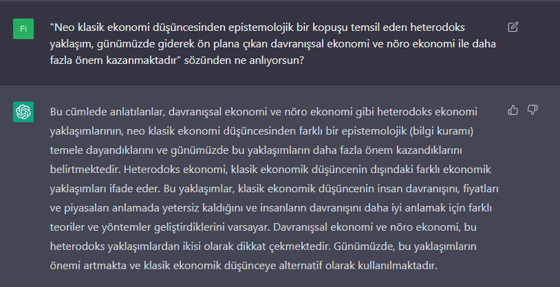 FI3EI2's tweet photo. Neo klasik ekonomi düşüncesinden epistemolojik bir kopuşu temsil eden heterodoks yaklaşımı şimdi anladım. #ChatGPT https://t.co/IdvBfq1NZb