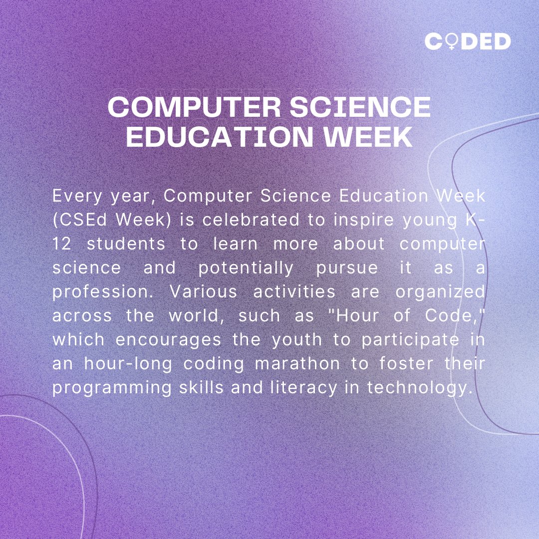 codedorg_'s tweet photo. Initiating sequence… 🤖

December 5 - 11 is Computer Science Education Week! 👩‍💻 A week to learn more about technological advancements, programming, and digital literacy for K-12 students all over the world 🌎 

(1/2) https://t.co/NkJKqLT2f8