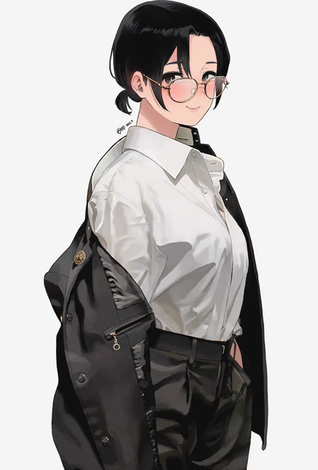 学ラン女子ちゃんでした。#今年も残りわずかなので今年一番伸びた絵を貼る見た絵描きさんも強制でやる 