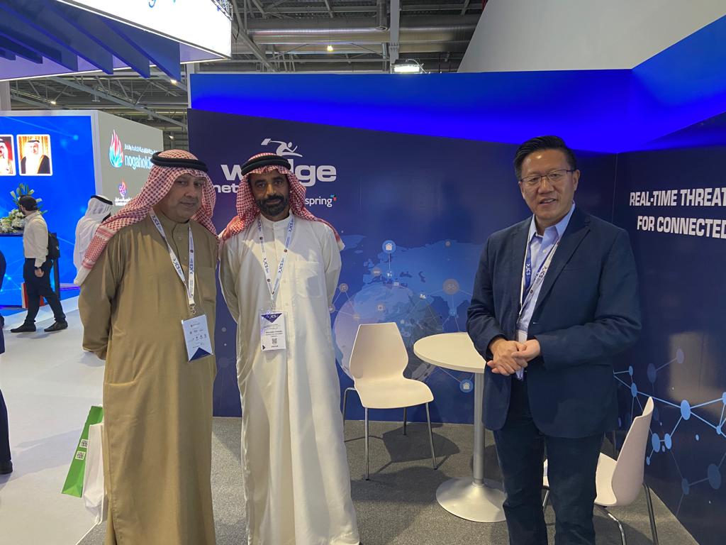 seaspringwll's tweet photo. A busy day of networking and meetings for our portfolio company @Wedge_Networks on Day 1 of the @SummitArab. Do stop by @Wedge_Networks’ booth (6-T08) to learn more about their innovative solutions to secure the cloud-connected world. #AICS2022 #AICSbahrain https://t.co/FNylif1LcX