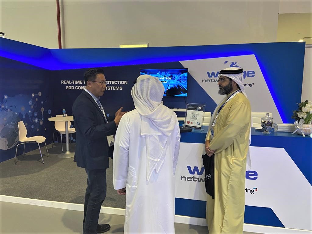 seaspringwll's tweet photo. A busy day of networking and meetings for our portfolio company @Wedge_Networks on Day 1 of the @SummitArab. Do stop by @Wedge_Networks’ booth (6-T08) to learn more about their innovative solutions to secure the cloud-connected world. #AICS2022 #AICSbahrain https://t.co/FNylif1LcX