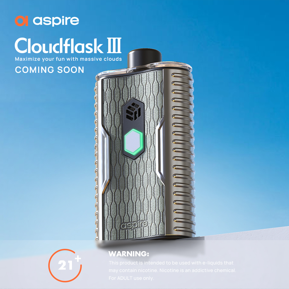 aspirecigs's tweet photo. #Comingsoon  Been redesigned for a tasteful, the cloudflask Ⅲ comes with a more premium look and feel.

More info: https://t.co/33Ep4M1Nej
#aspirecig #alwaysaspire #cloudflask3 #Aspirecloudflask3 #aspirecloudflask #podsystem
.
.
Warning:  21+ adults only. https://t.co/dwBdlsvDvS