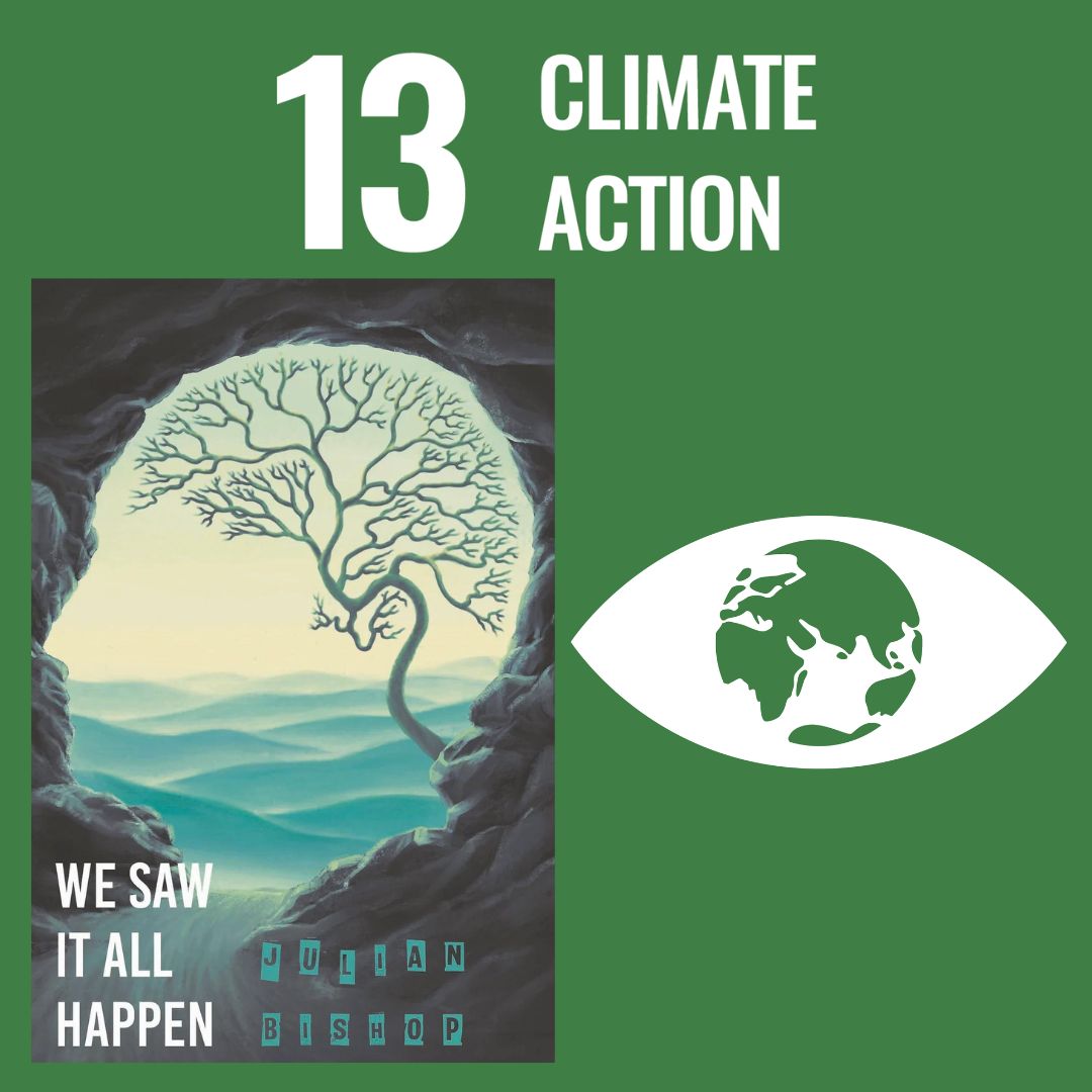 Day13 of #17Booksfor17SDGs is the @UN's #ClimateAction
We chose We Saw it All Happen by @julianbpoet from @fly_press 
Out on 13thJan, this Ecopoetry collection brings climate change to life showcasing not only the changing of our planet, but humanity's attitude of it
#CitiesofLit