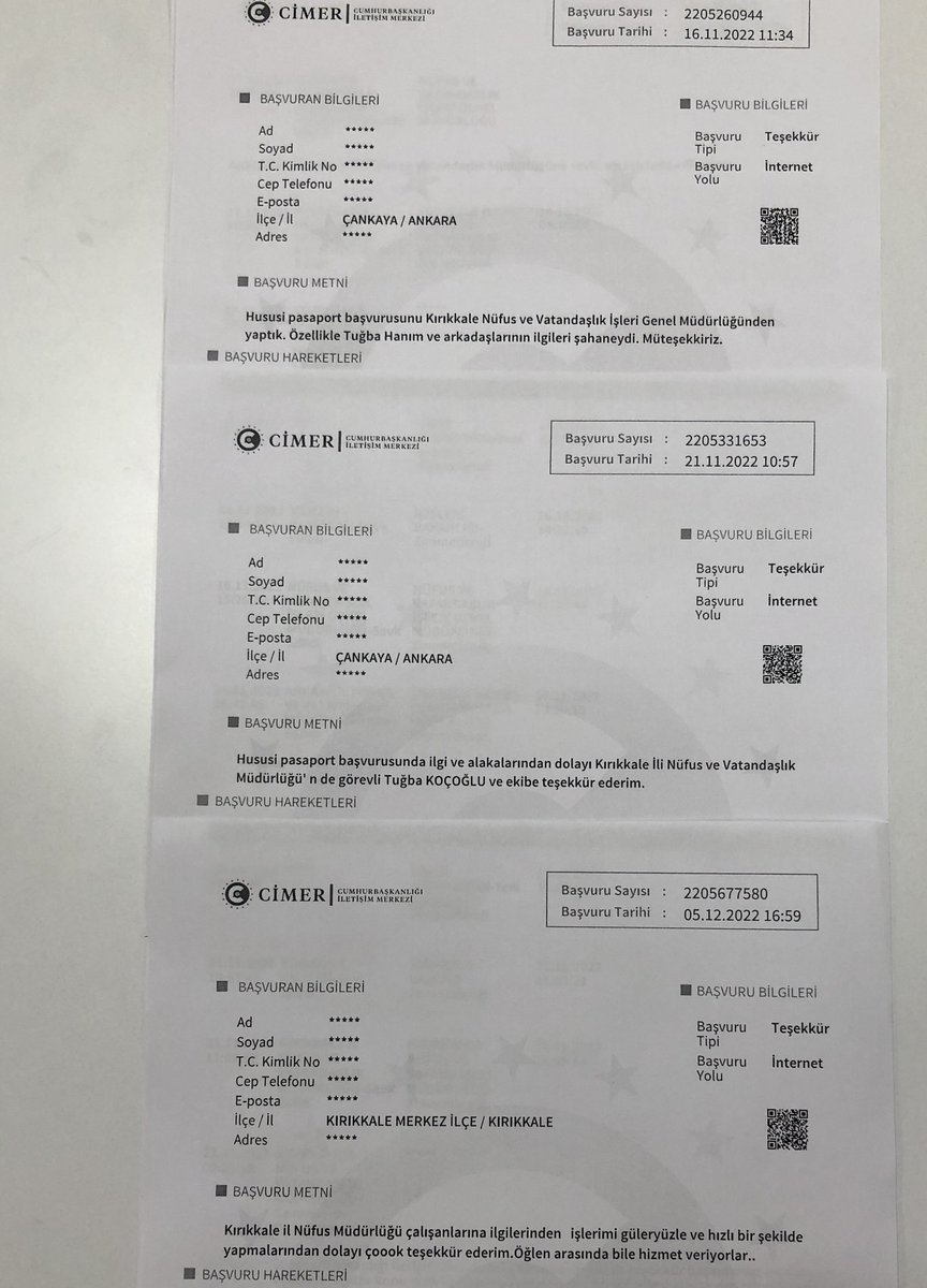 Bu yoğun günlerde CİMER üzerinden yapılan teşekkür mesajları motivasyonumuzu artırmakta olup, duyarlı vatandaşlarımıza ve personelimize teşekkür ederiz. #HayatınızınHerAnında  <a href="/sefikaygol/">Şefik AYGÖL</a> <a href="/TC_kkalevalilik/">Kırıkkale Valiliği</a> <a href="/TCNufus/">Nüfus ve Vatandaşlık İşleri Genel Müdürlüğü</a> @aysel_karabiber