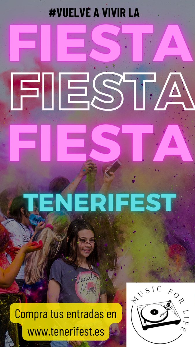 TenerifeFest's tweet photo. ¡Compra tus entradas y no te quedes sin ellas!☺️😊
Después de estos dos años volvemos a lo grande
Porque este año no te pille la pereza,
#vuelveavivirlafiesta
#tenerifest https://t.co/1C3zOhp7w5