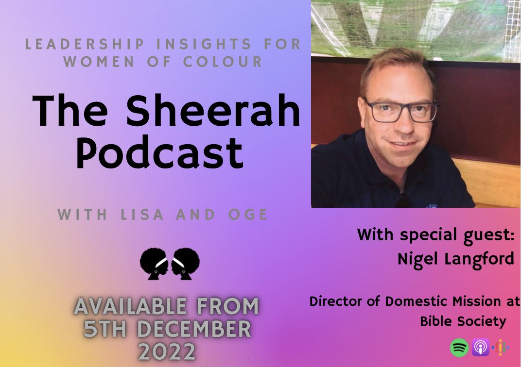 Our December Podcast is out now!! 📣 We are delighted to share this in-depth conversation with Nigel, Director of Domestic Mission at the Bible Society and a long-time champion of women in leadership. Listen now on all streaming platforms and join the conversation.