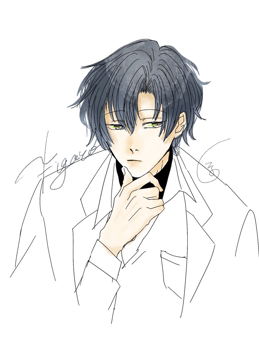 「10万年ぶりに会社で落書きしとたんやけどまじで描かんとくそほど描けんくなるなのフ」|ま〜めこﾁｬﾝのイラスト
